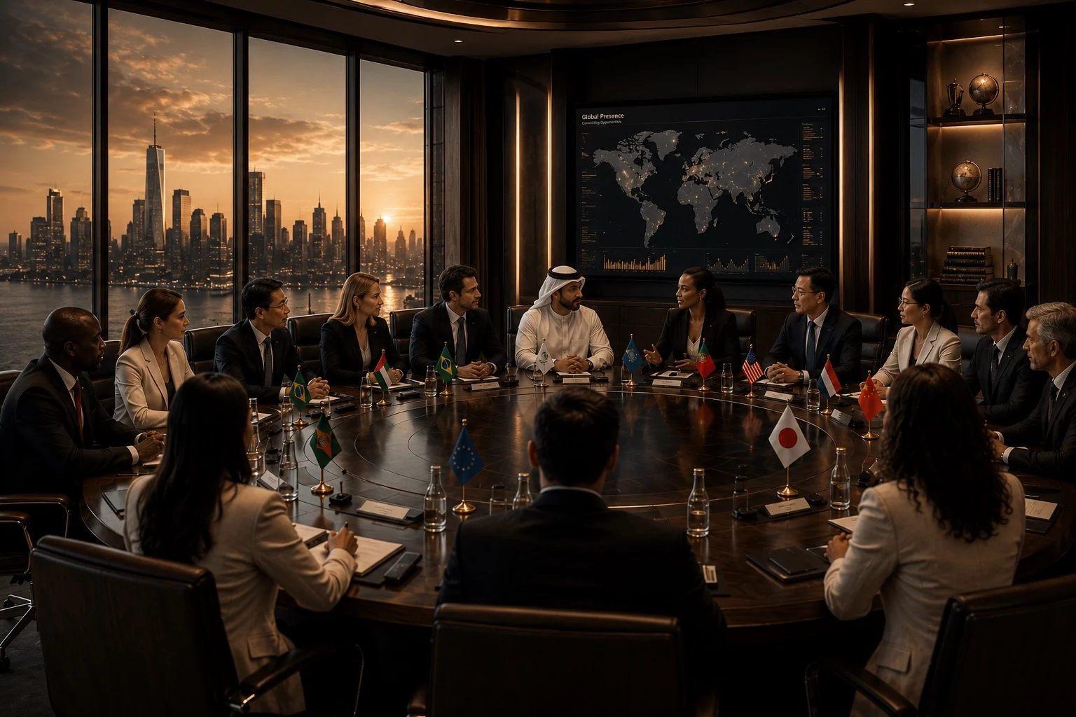 Global institutional boardroom